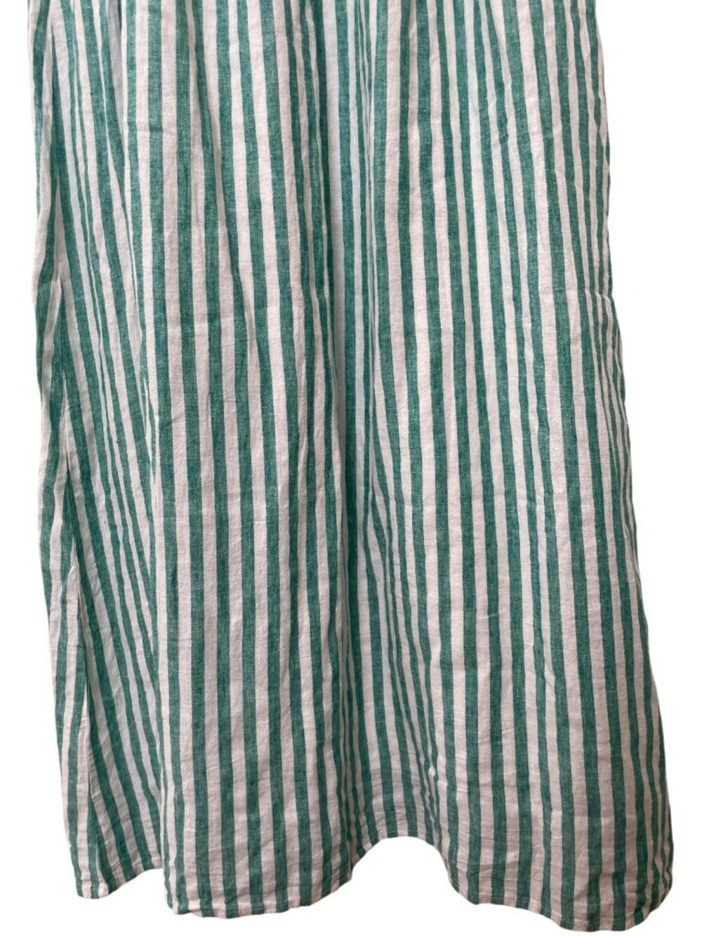 Z Supply Bayside Striped Linen Maxi Dress Adjustable Straps Green/White Sz S NEW - Picture 3 of 10